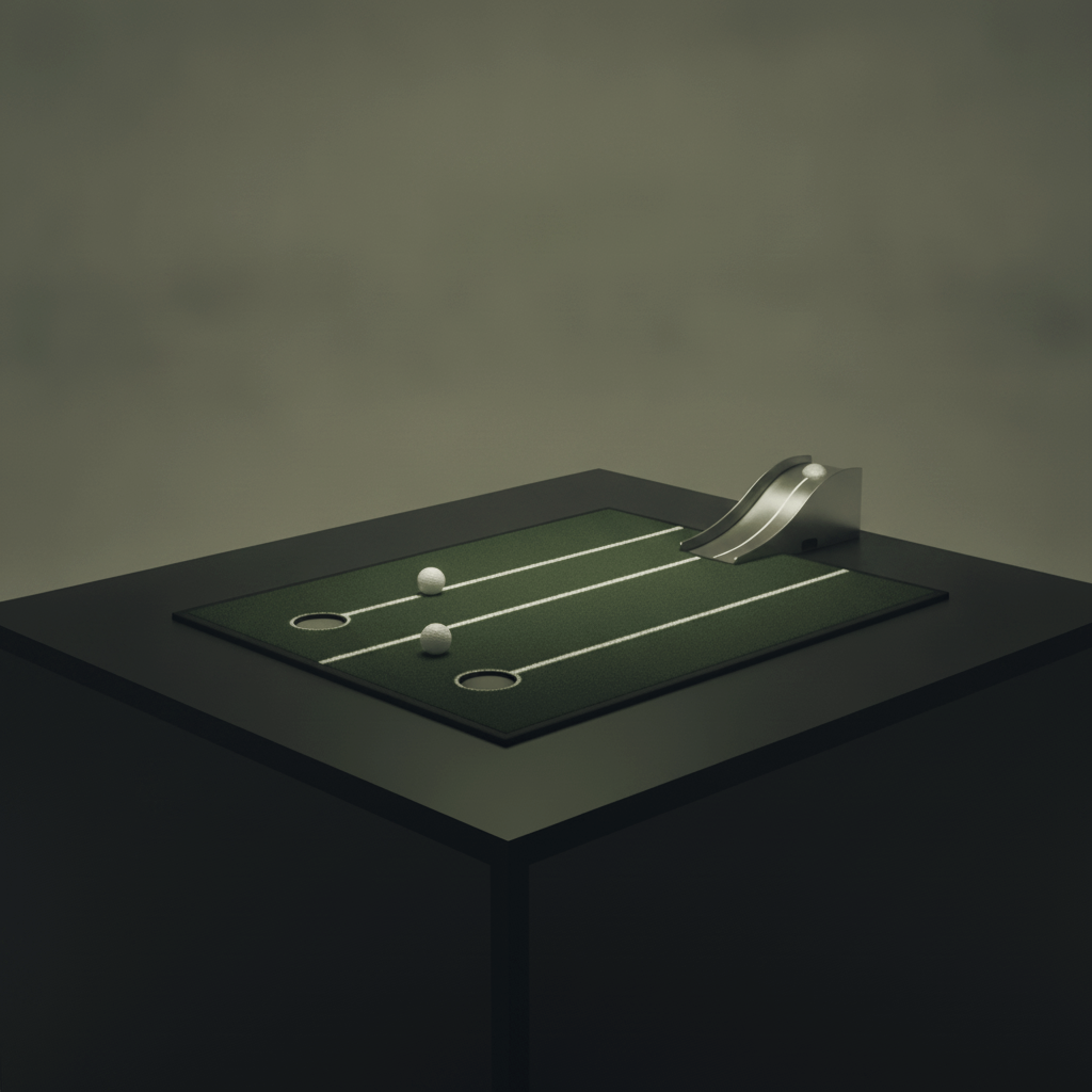 Perfect Practice putting mat — detail view