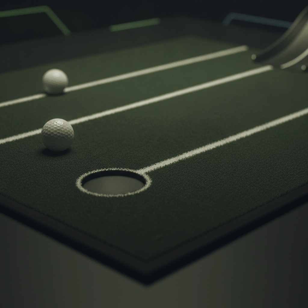 Perfect Practice putting mat — in use